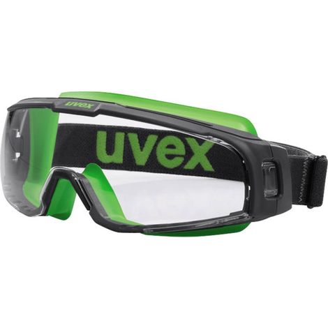 uvex u-sonic 9308245 Occhiali di protezione Nero, Verde (1/2)