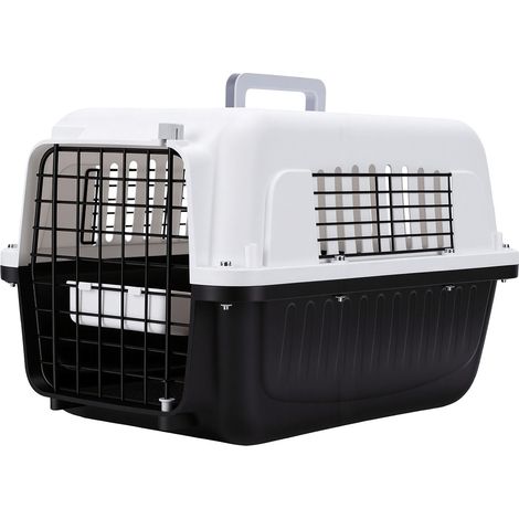 Caisse de voyage pour animaux de compagnie avec trous de Ventilation, poignée en plastique, chenil de transport pour chiens de compagnie aérienne (1/5)