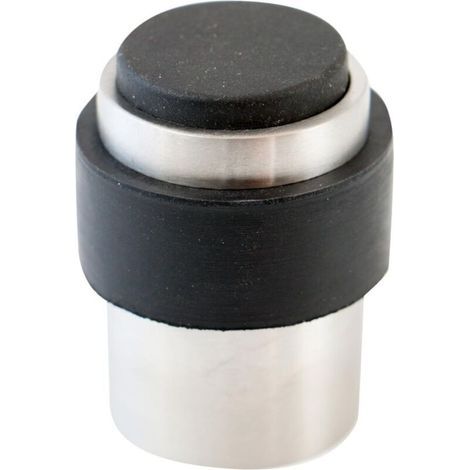 Butée de Porte en Acier Inoxydable avec Semelle Caoutchouc – Arrêt Mural et Sol Ø 3,5 cm × H 4,5 cm – Fixation Incluse (1/5)