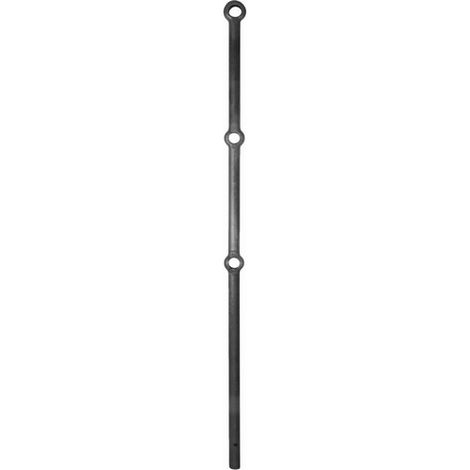 Barre à trous Ø30 -2 trous Ø25 + 1 trou Ø30 - L1200 mm - DECO FER FORGE