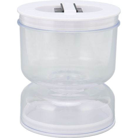 Einmachglas mit Abtropfvorrichtung, getrennten Fächern für Nass- und Trockeneinlegegut, doppelwandigem, transparentem Glas, Sanduhr-Timer, für Obst und Gemüse (1/5)