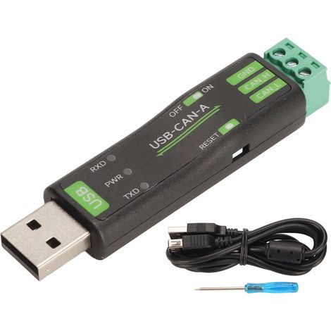 Adaptateur USB vers CAN 5kbps à 1Mbps avec puce STM32F103, analyseur de données bus pour ordinateur, 4 modes, protection TVS intégrée. (1/5)