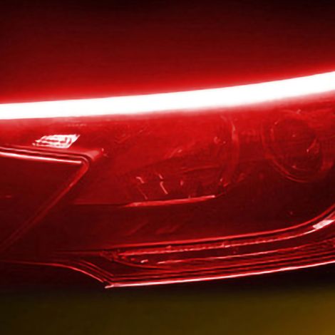 Bande lumineuse LED bicolore rouge et jaune pour phares de voiture, 60 cm, avec clignotants et feux de position. (1/4)