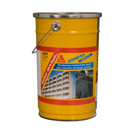 Revêtement d'étanchéité Sikafloor 400N elastic gris – seau de 6 kg – Résine polyuréthanne pour balcons et terrasses – Résistant aux fissures et UV
