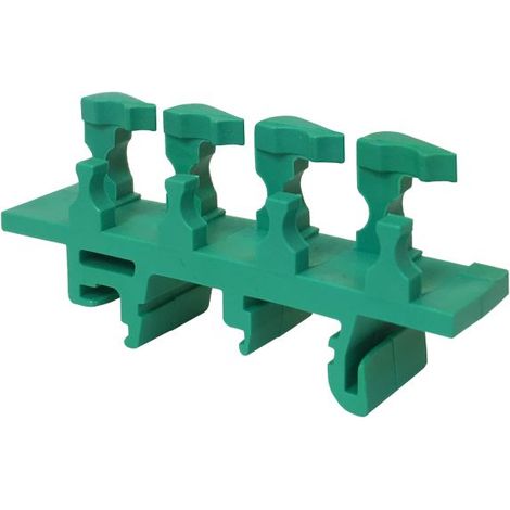Adaptateur rail DIN vert (terre) pour répartiteur en laiton 16mm² - MOREK