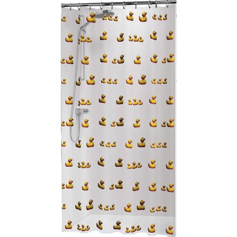 Rideau de douche, PEVA, 180x200 cm, Jaune