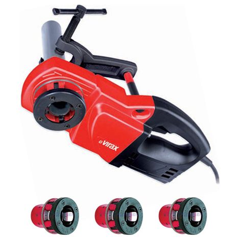 Troquel eléctrico portátil Mini Phénix 230V VIRAX + cabezales 1/2, 3/4, 1 y 1,1/4 - 138021