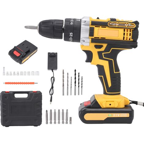 [JAMAIS UTILISÉ]Kit de visseuse à chocs sans fil 3 en 1 (21 V) : couple max. de 35 N.m, vitesse variable jusqu'à 1 280 tr/min, compatible avec les forets de Ø 10 mm, 2 batteries incluses, lampe de tra (1/5)