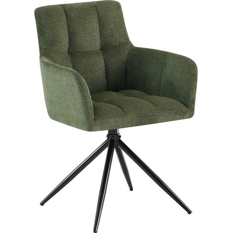 Silla de comedor Jonah Tela Verde