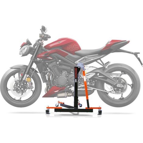 Werkstatt-Stützbeine CS Power Evo für Triumph Street Triple 765 R/RS 23-25 orange