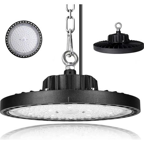100W UFO High Bay Lumiere,Projecteur LED Lumière d'entrepôt, IP65 Éclairage de Salle Industriel d'atelier Lampe, 6500K LED d'éclairage Pour Entrepôt, Garage, Usine, Atelier Gymnase (1/5)