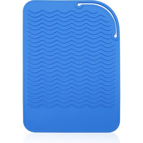 Pochette en silicone résistant à la chaleur, tapis chauffant pour outils de coiffage, coussinet anti-chaleur en silicone pour lisseur, fer à friser, fer à lisser (1/5)