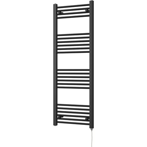 Zennor - Black Electric Towel Rail H1400mm x W500mm Straight 500w Standard (1/3)