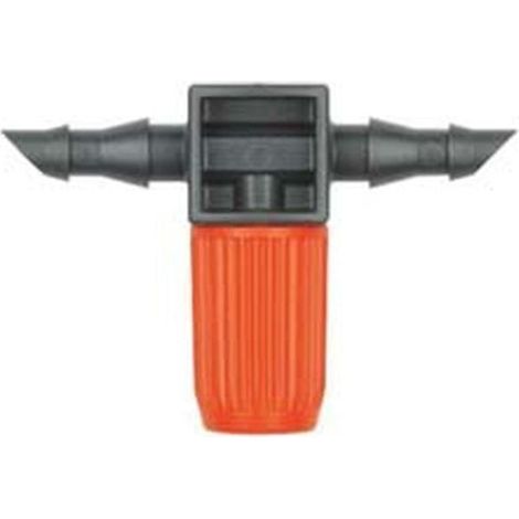 Gocciolatore in linea regolabile per tubo 3/16 per microirrigazione - 0-10 lt./h. conf. pz.15 in blister (13315-26) - 5 bl