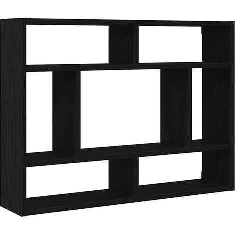 Maison Exclusive - Wandregal Schwarze Eiche 75 x 16 x 55 cm Holzw