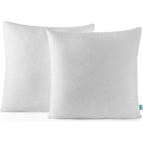 Pack de 2 almohadas 60x60cm - Tejido termorregulador - Suave