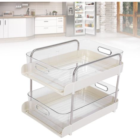 Organiseur Modulaire multifonction avec Boîtes Transparentes: [Étagère de Rangement] + [Non marqué] + [MP-SH2] + [Grand Capacité pour Cosmetiques/Snacks/Kitchen/Bedroom] (1/5)