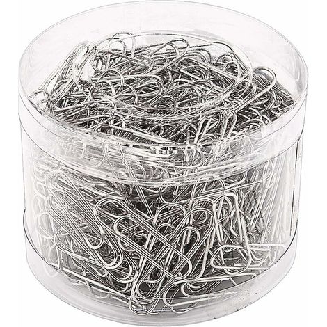 VURAHOME - Trombone.200 Pièces Trombones en Argent en Métal Fournitures pour Bureau Travail Accueil École 29mm (1/5)