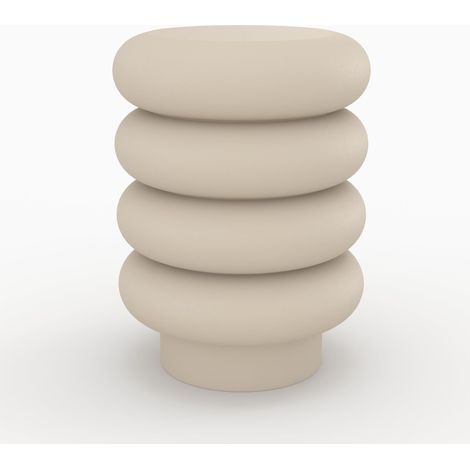 Tabouret rond en métal gris H41 cm - FÉLICIE