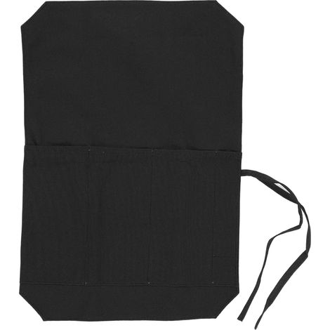 Étui couteaux 4 lames robuste sac portatif roulé pour chefs cuisiniers étudiants culinaires noir (1/5)