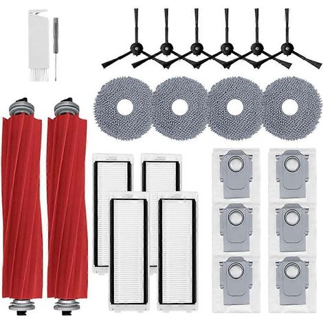 Kit de 24 accessoires de rechange pour aspirateur robot Roborock Q Revo : brosse, filtres et sacs. (1/5)