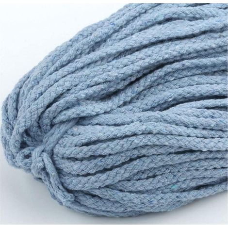 85m Cordino in cotone naturale per macramè, bobina di cordino per lavori artigianali per realizzare una pianta sospesa fai da te (blu, 7 mm) 1 pezzo Oi-FRIS (1/5)