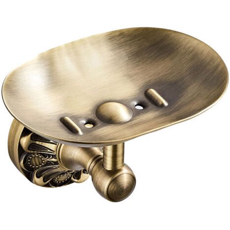 1 paquet de support mural en laiton antique brossé porte-savon accessoires de salle de bain organisateur de porte-savon (1/5)