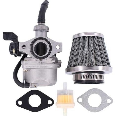 Carburateur PZ19 avec kit de filtre à air et à carburant, adapté aux moteurs quatre temps de 50cc, 90cc, 110cc et 125cc, fabriqué en Chine pour les petites motos tout-terrain/karts/quads. (1/5)