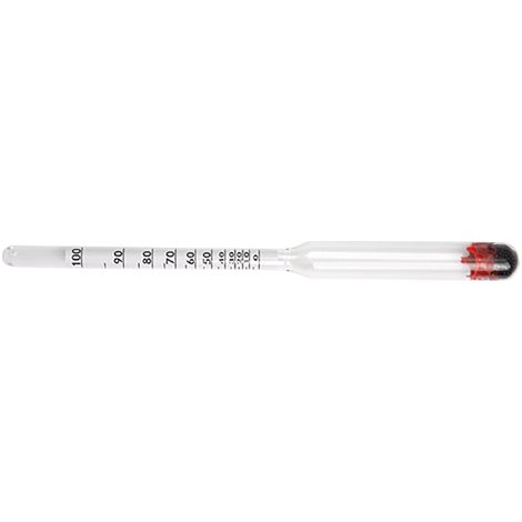 Compteur d'alcool Gay Lussac 18 cm sans thermome'tre pour le controle de l'alcool e'thylique et de l'eau de'mine'ralise'e a' 20oC / 68oF