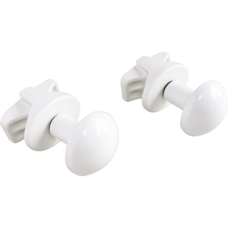 Patères "O" blanches à vis pour sèche-serviette à tubes ronds (1/3)