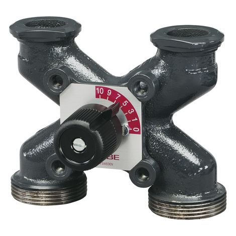 Esbe 4-Wege-Mischer HG mit Pumpenflansch, 4 HG 25-90, Anschluss DN 25, 11/2", Kvs m³/h 8,0