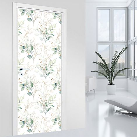 Stickers pour porte - Feuilles - 63 x 205 cm - Adhésif MAT (1/2)