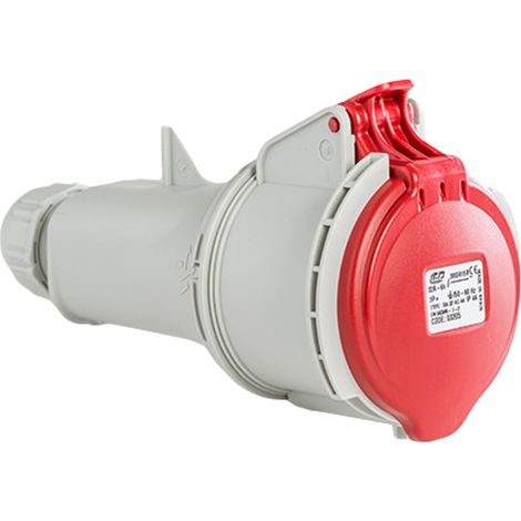 IDE – Prise femelle 3P+T 32A étanche IP67 – Résistante aux conditions extrêmes – Connexion 380V – Borne à vis pour câbles jusqu'à 10mm²