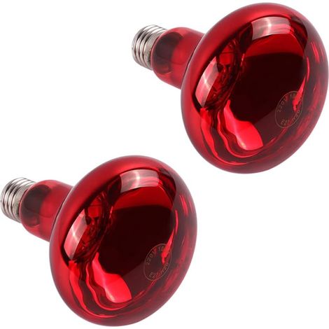 Lampe Chauffante Reptile 100w, 2 Pièces Ampoules Chauffantes pour Reptiles, Support Lampe Infrarouge, Lampe Chauffante e27, Lampe Infrarouge Poussin pour Reptiles Tortues Serpents Amphibiens (1/2)