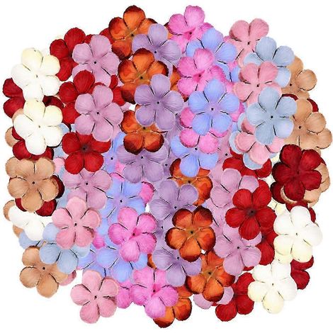 200 pétales de fleurs artificielles, accessoires pour la confection de paniers de demoiselles d'honneur et autres créations florales (fleurs de pêcher), idéales pour les mariages.-Mixed Color (1/5)