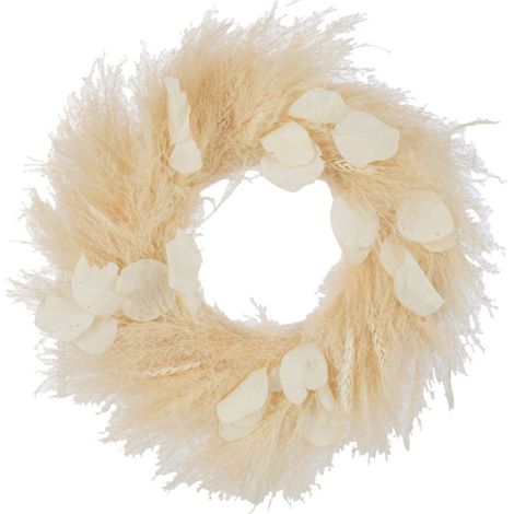 Couronne de Plantes Séchées "Feuilles" 50cm Naturel (1/2)
