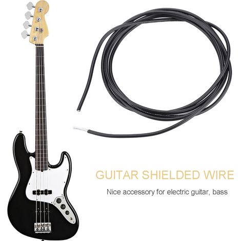 Câble blindé pour guitare électrique et basse, 1 mètre, connexion mono conducteur (1/5)