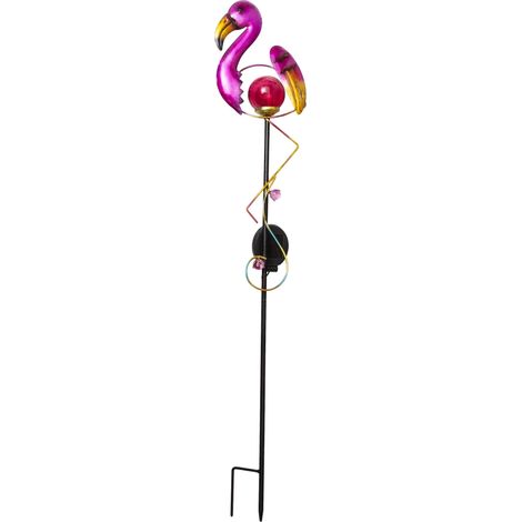 Solar-Flamingo zum Pflanzen 1 weiße LED H 84cm (1/5)