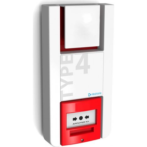 Neutronic – Alarme incendie autonome type 4 à piles – Interconnectable avec autres unités – Son 90-105 dB – Autonomie 4 ans en veille – Installation simple
