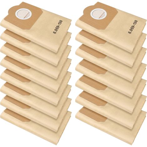 15 Sacs, d'aspirateur pour aspirateu Karcher WD3/MV3/2201/2204/2504/A2604, Aspirateurs à Eau et à Poussière de Rechange Kit 6.904-322.0 (1/5)