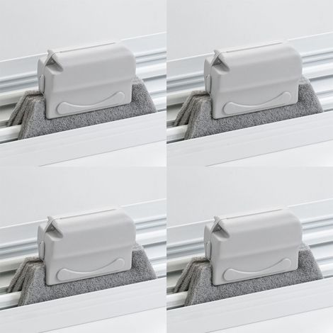 4pcs Brosse Fente Multifonction Brosse de Nettoyage de Fente de Fenêtre pour Porte Glissières de Fenêtre Salle de Bain Rainure de Fenêtre (gris) (1/5)