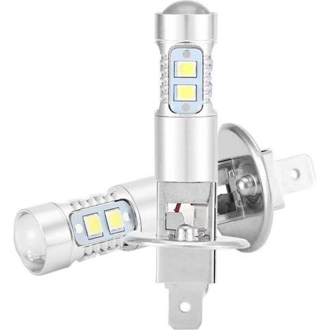 Ampoules de phares, 2x H1 6500K Ultra White 50W Kit d'ampoules de phares à LED pour feux de croisement (1/5)