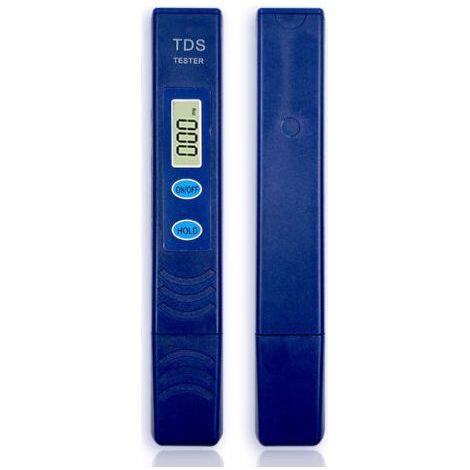 TDS-Wassertester, Trinkwassertester, Wasserqualitätstester 0–9990 ppm, Tragbarer Wassertester für Trinkwasser, 2er-Pack, Dunkelblau (1/5)