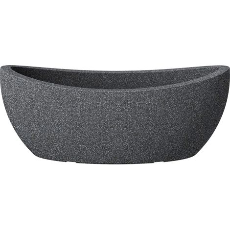 Wave Globe Jardinière Plastique Granit Noir 58 x 24 x 23 cm (1/5)