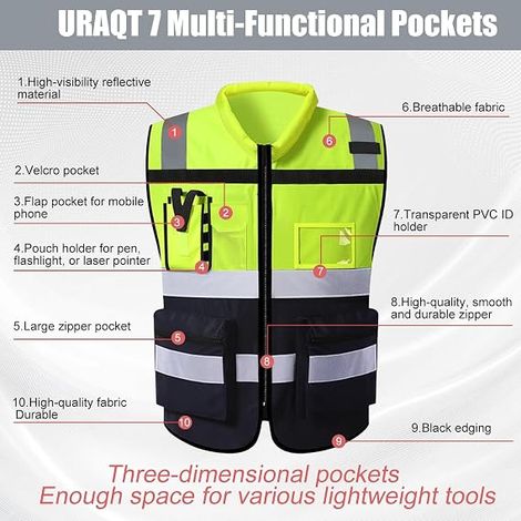 Gilet de Sécurité Réfléchissant, Unisexe Gilet (1/3)