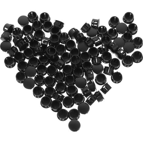 Lot de 100 butées meubles capuchons en plastique noir placards cuisine (1/5)
