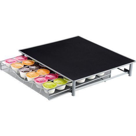 Porte capsule de café - Support pouvant contenir 36 capsules empilables - Étagère à tiroir filet (1/3)