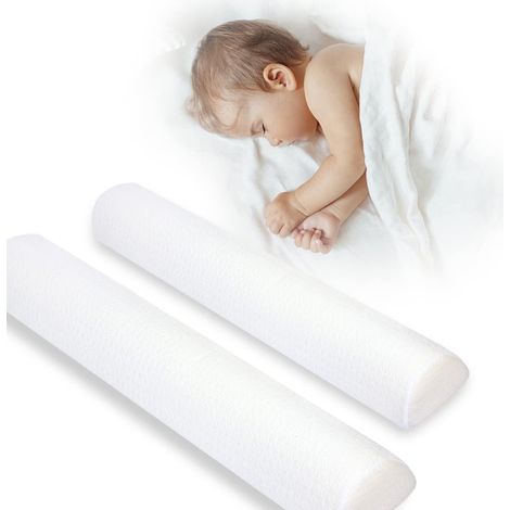 Protections de lit pour Tout-Petits (Lot de 2) Barrières de sécurité en Mousse à mémoire de Forme Queen, King, lit Double, Coussins d'oreiller Longs avec Fond antidérapant (1/5)