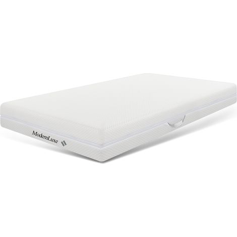 Matelas en mousse froide 90x200 cm 7 zones de confort, 20 cm d'épaisseur, H2 & H3, avec housse lavable et poignées (1/5)