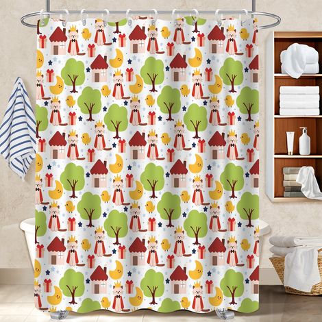 Rideau polyester pour douche 180x180 Élégant séparation douche pour personne à mobilité réduite (1/5)